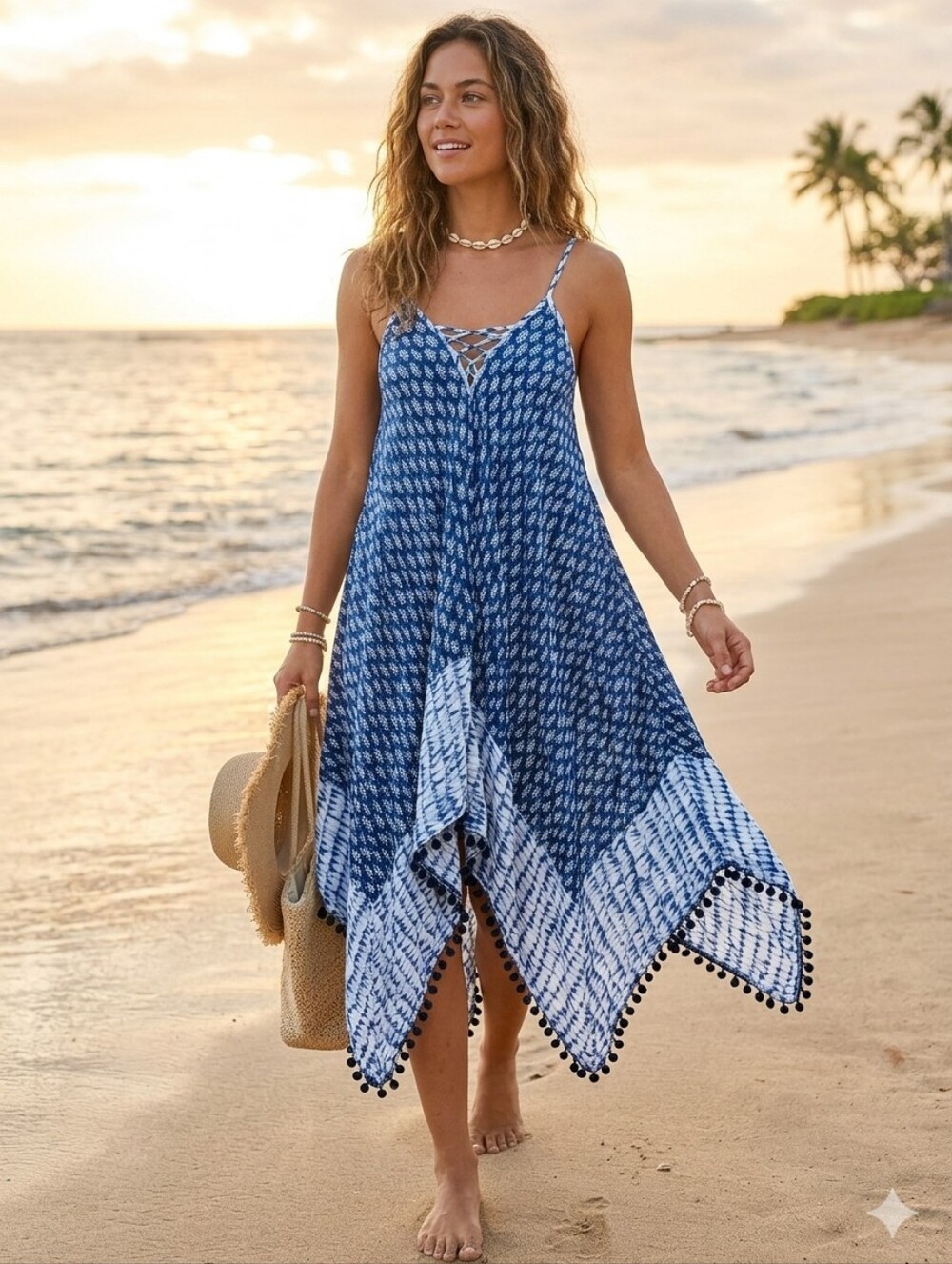 Beach Coverup Dress - Boho Style